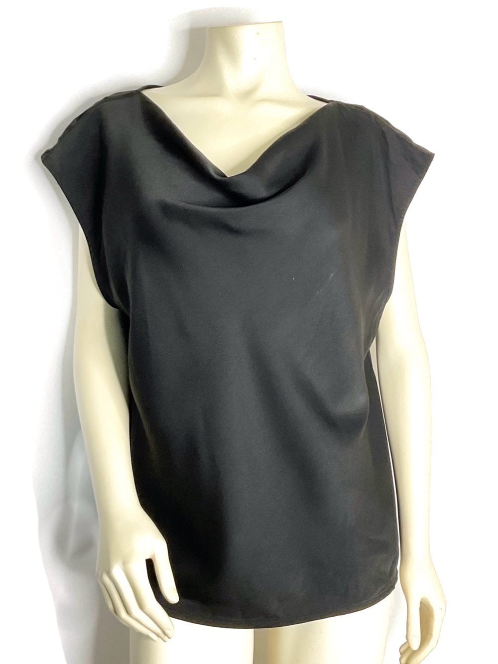 Black Cowl Neck Women's Top